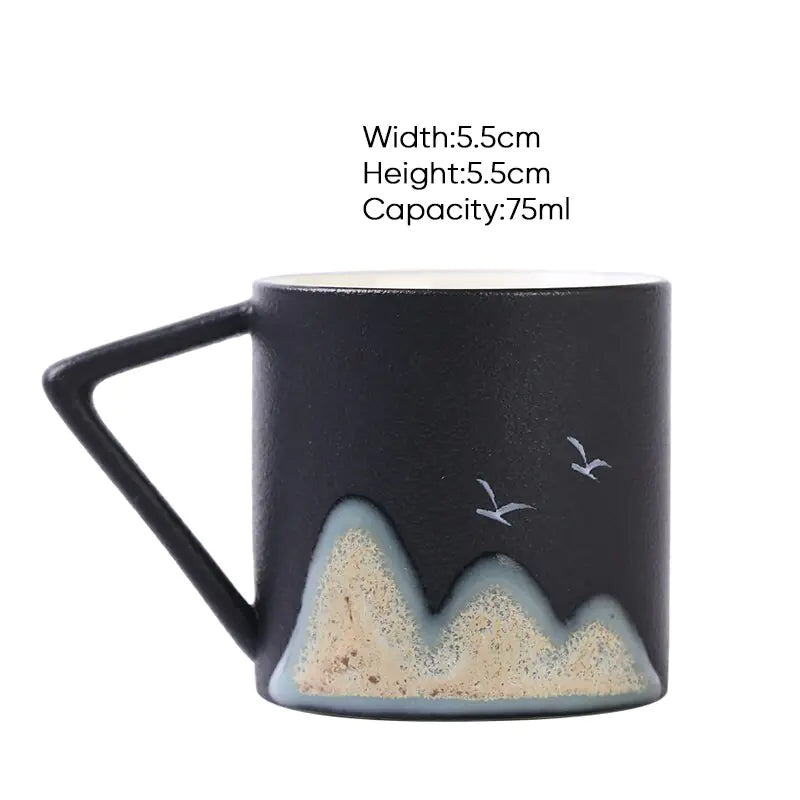 Chinese Style Mountain Ceramic Tea Cup