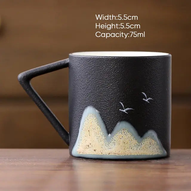 Chinese Style Mountain Ceramic Tea Cup