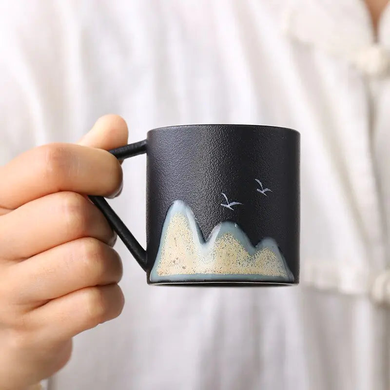 Chinese Style Mountain Ceramic Tea Cup
