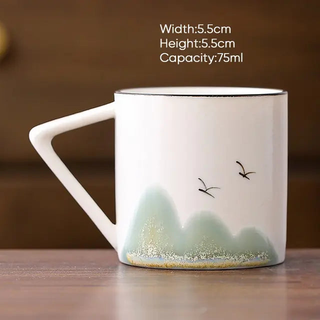 Chinese Style Mountain Ceramic Tea Cup